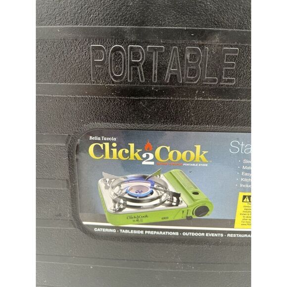 Bella Tavola Click 2 Cook Butane Powered Stainless Portable Stove NIB - Picture 4 of 5